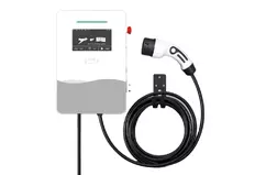 功率为7kW的壁挂式电动车充电器，带有2型AC Wallbox连接器