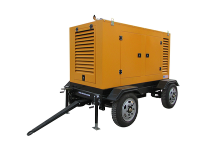 8kw-1800kw电动柴油发电机与静音消声器拖车